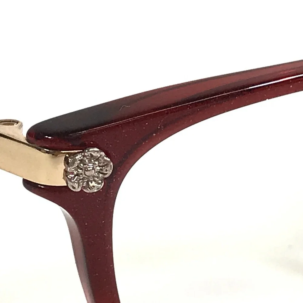 Coach Eyeglasses Frames HC6142 5551 Burgundy Glitter Gradient Cat Eye 51-17-140